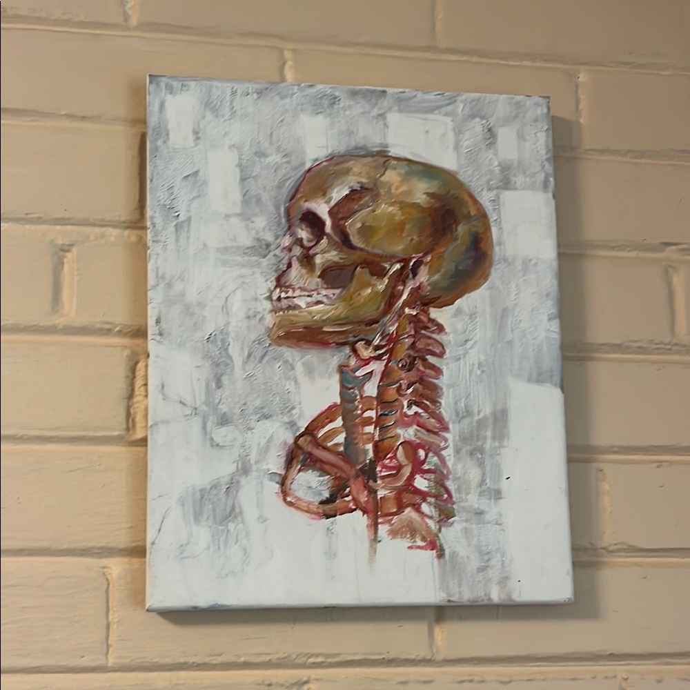 Abstract Skull Canvas Art